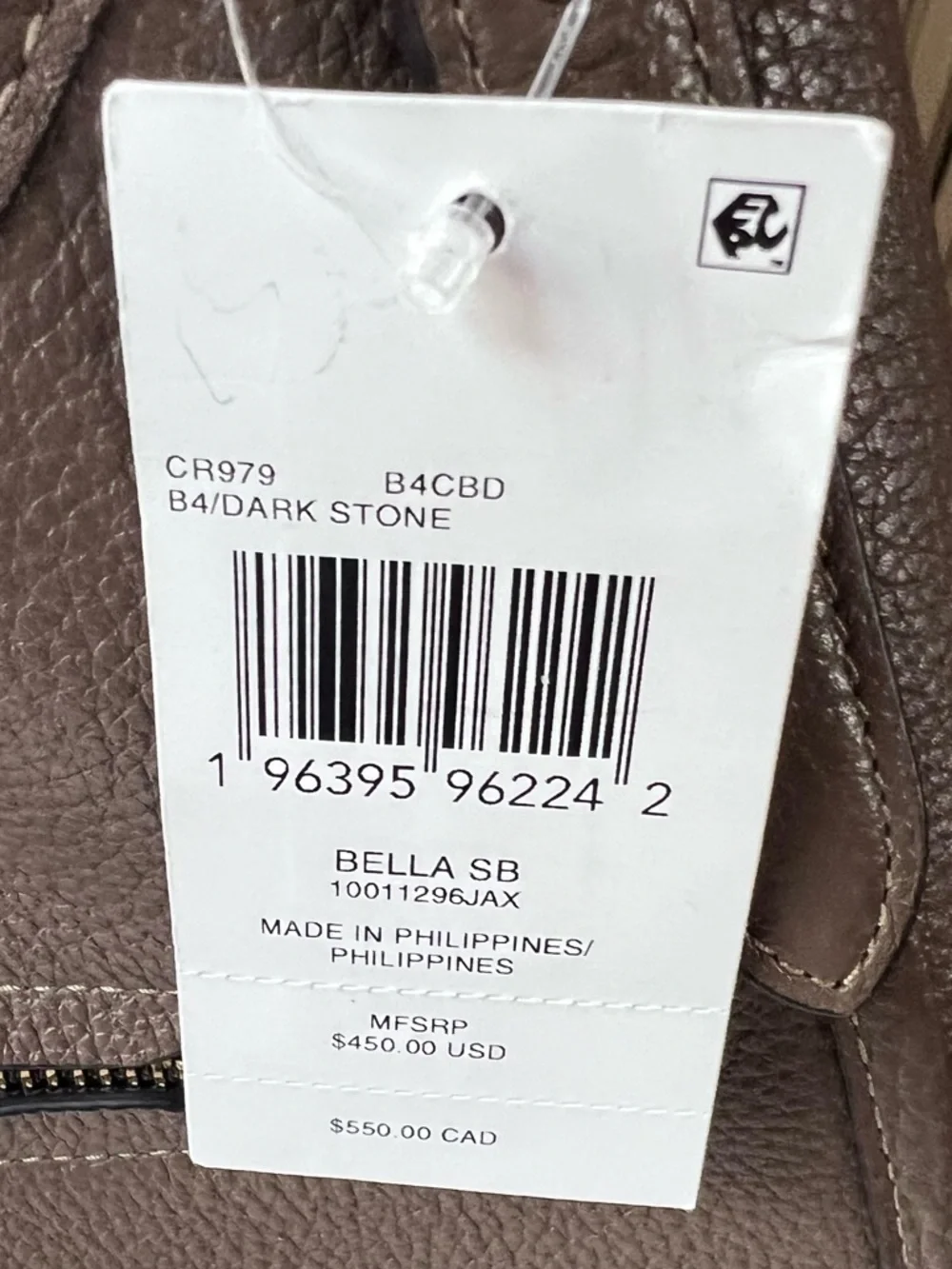 Coach Bella dark stone - brand new never carried - Picture 2 of 5